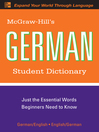 McGraw-Hill's German Student Dictionary